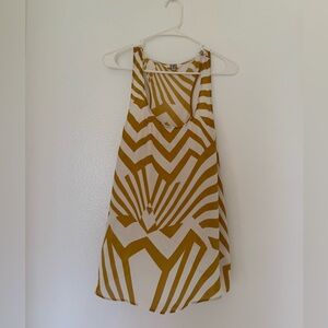BB Dakota Tan and White Striped Sleeveless Top